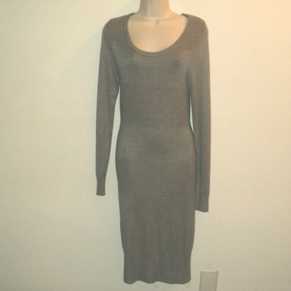 Torrid 0 S/M Gray Knit Sweater Dress Long Sleeves